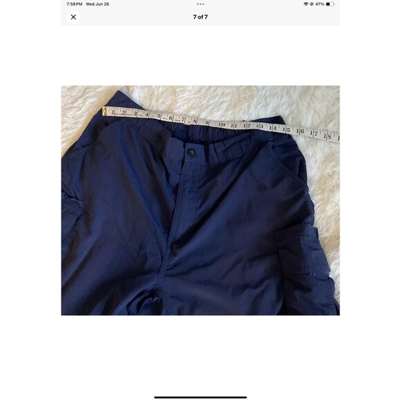 Magellan Outdoors Fish Gear Men’s Mega Repel Fish Gear Blue Cargo Shorts Size L - Picture 7 of 7
